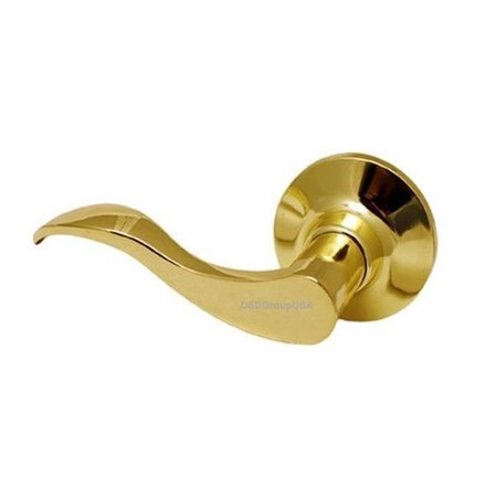 CONSTRUCTOR Constructor Prelude Dummy Left Lever Door Lock with Knob Handle Lockset; Polished Brass CON-PRE-PB-DM-L